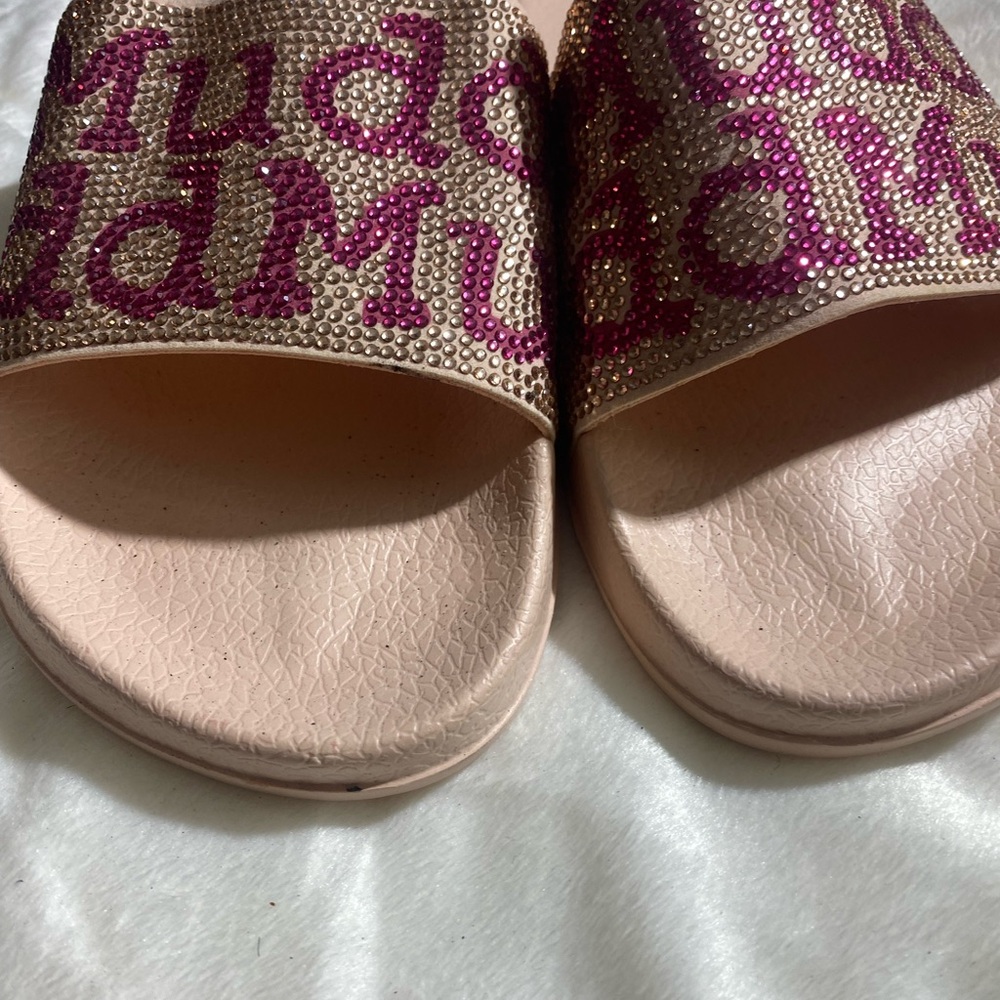 Pink Mudd slides new never worn size 11